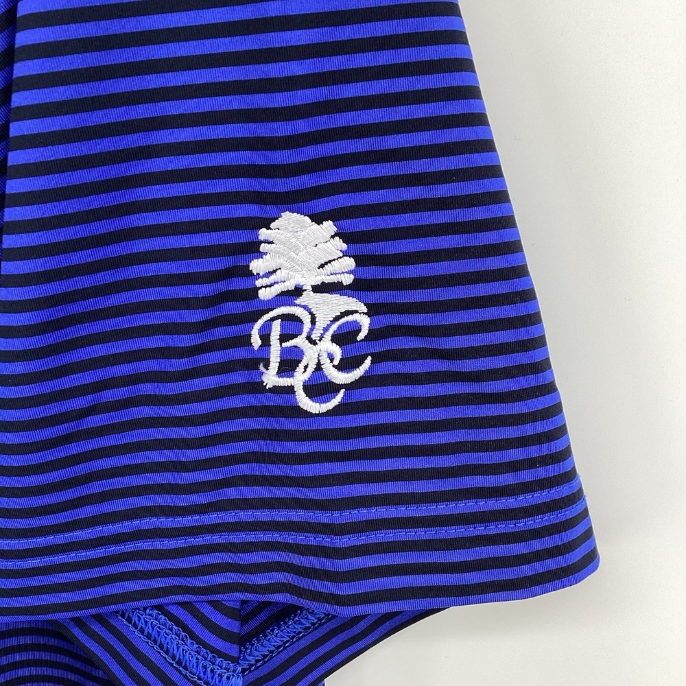 Men's Footjoy Short Sleeved Performance Striped Golf Polo Royal Blue / Black XL - Picture 5 of 10
